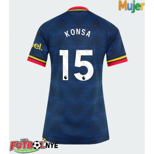 Camiseta Arsenal Ezri Konsa #15 Visitante Equipación para mujer 2026-27 manga corta